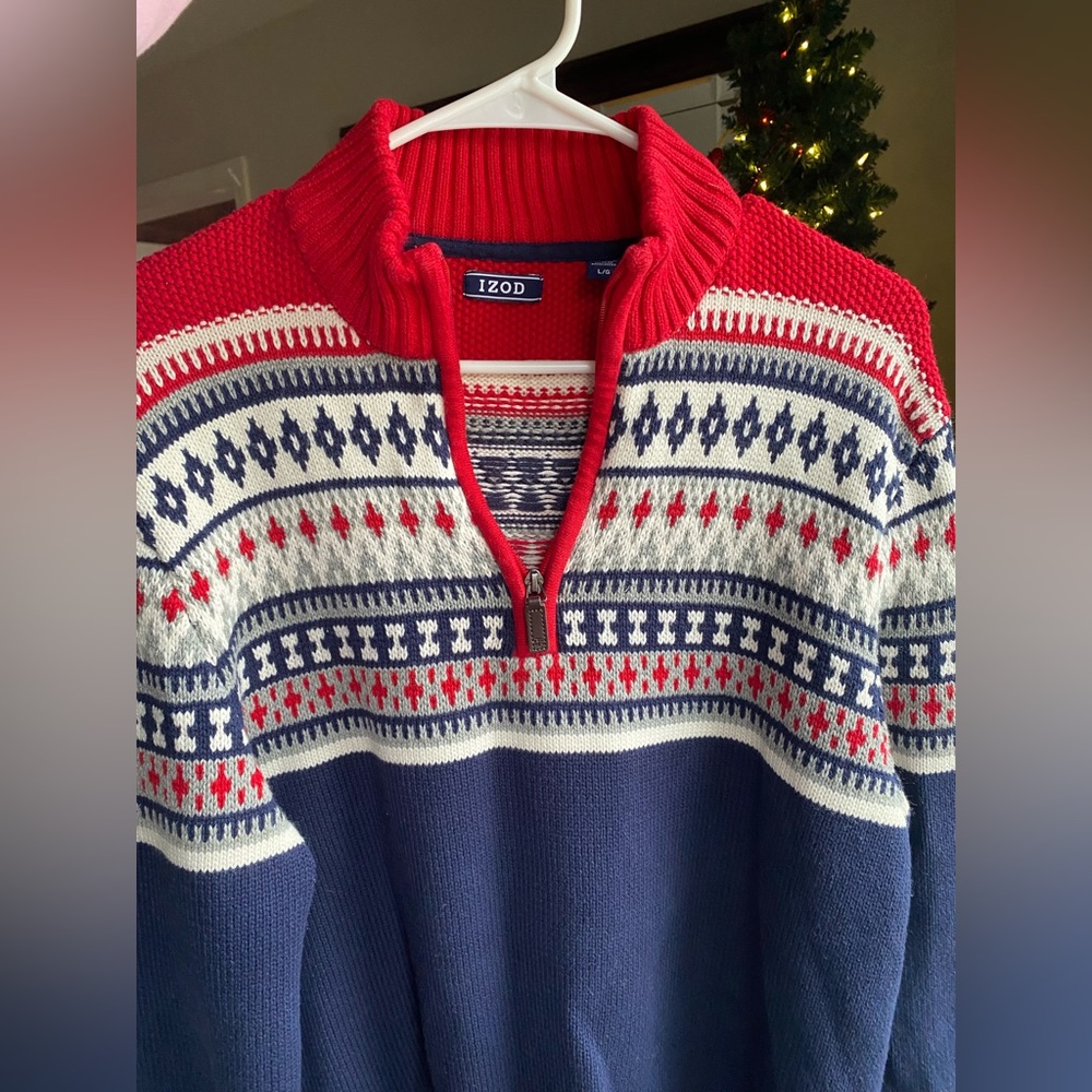 Izod 1/4 button up winter sweater